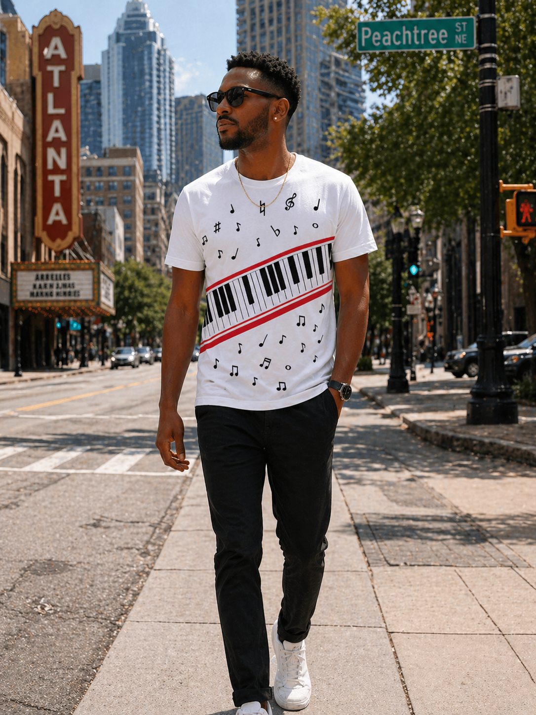 "I Got The Music In Me" Men’s Cotton Crew Neck T-Shirt By KISABI®