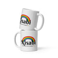 KISABI®  Rainbow White Glossy Mug