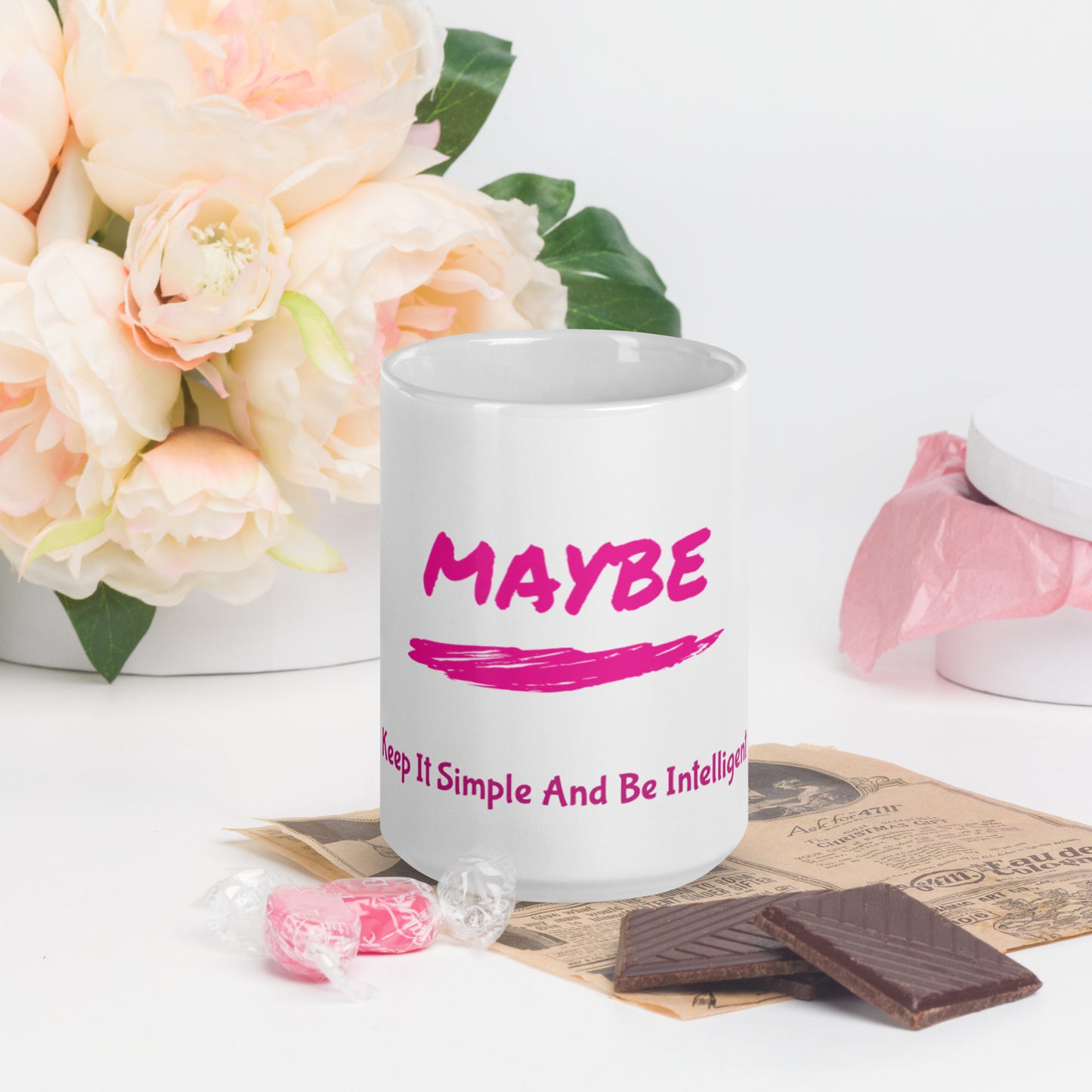 Kisabi® Maybe White Glossy Mug